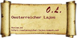 Oesterreicher Lajos névjegykártya